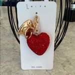 Leith Glittering Red Heart Bag Charm Photo 1
