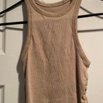 ZARA Ribbed Beige Tank Top Photo 0