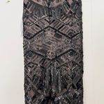 Dress the Population NWT  Sequin Nola Skirt Black Nude Photo 5