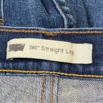 Levi's Levi’s 505 Straight Leg Jeans 30x28 Dark Wash Blue Denim Snap Pocket Classic Fit Photo 3