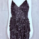 Lulus  black short sleeveless butterfly dress spaghetti strap size medium Photo 6