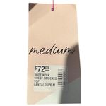 Current Air ‎ Women's Top Wide Neck Chest Smocked Boxy Fit Cantaloupe Medium NWT Photo 11