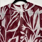 Anthropologie  The Marais Printed Chiffon Mini Dress Women’s Size XS Maroon White Photo 8