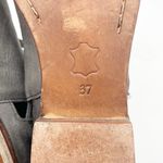 Free People  Braeburn Distressed Gray Leather Ankle Boots 37 Double Buckle Strap Photo 11