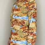 Vintage 70’s Cottage Farm Fall Halloween Pumpkin Button Down Shirt Orange Photo 4