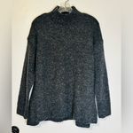 Well Worn Nep Yarn Sweater Women’s Size M Cozy Mock Neck Dark Gray Speckled Photo 1