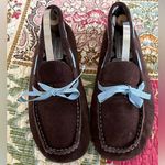DANIEL GREEN Brown Suede Moccasins‎ Blue Ribbon Hard Sole Slipper Size 8 Photo 1