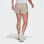 Adidas Womens Run Icons 3-Stripes Taupe Running Shorts Size S3” Photo 1