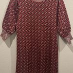 ZARA  Zig Zag Knit Mini Red Black Dress Photo 0