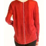 Nordstrom Spool Lightweight Zipper Back Sweater Rust Terracotta High-Low Asymmetric Knit S Photo 0