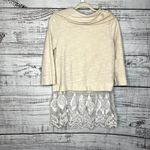 Sunday in Brooklyn Anthropologie  Cowl Neck Layered Lace Boho Blouse M Photo 1