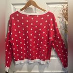 Arizona Jeans Arizona Jean Co. Red & White Polka Dot Sweater Women's Size XL Photo 1
