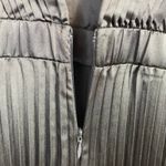 Abercrombie & Fitch Giselle Pleated Wide Leg Plunge Black Satin Jumpsuit M New Photo 8