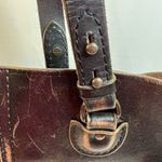 Fossil  Heavy Glove Leather Black Distressed Large Tote Bag Unlined Double Handle Photo 5