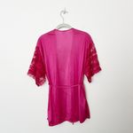 [Vintage] 80s Undercover Wear Pink Floral Lace Lingerie Teddy & Robe Sz Small S Photo 3