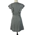 Lost + Wander  Small Day Trip Dress Gingham Plunging V-Neck Ruffled Pockets Lined Photo 5