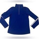 Under Armour Blue Long Sleeve Moisture Wick 1/4 Zip Women Small Reflective Top Photo 0