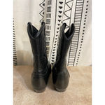 Vintage Black Leather Cowboy Boots 8.5 Western Quiet Luxury Rodeo Country Cowgir Photo 6