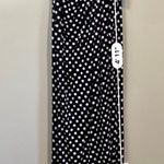 Marina Women’s V Neck Polka Dot Side Drape Jumpsuit Black & White Size 10 NWT Photo 11