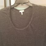 Joie 💕💕 Neyo Scoop Neck Cap Sleeve T-shirt 100% Linen ~ Dark Heather Grey Large Photo 7