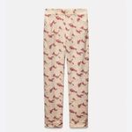 ZARA  Printed Cuffed Hem Mid-Rise Dress Pants(Size Small) Photo 1