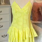 Yellow Tiered Ruffle Mini Dress Size undefined Photo 1