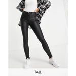 Dr. Denim Lexy Skinny Jeans in Black Metal Small Womens Vegan Pleather Photo 14