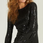 Altar'd State Alter’d State Plus Drama Sleeve Midi Black Full Sequined Party Dress‎ Size XXL Photo 0