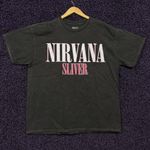 Urban Outfitters Nirvana Sliver Single Art & Spell Out Grunge Band T-Shirt L Photo 2
