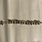 None Vintage Sewing Charm Bracelet Scissors, Thread & Machine Links Photo 3