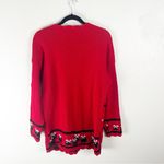NUTCRACKER Red Long Sleeves Christmas Graphic Prints Sweater, Size Medium Photo 1