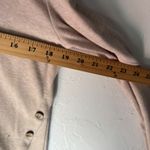 Womens Long Sleeve Top Beige Elbow Patch Button Side Henley Preppy Equestrian Tan Size L Photo 3