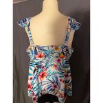 Time And Tru Tankini Top Floral Flowers Swin Top Plus Size 1X Adjustable Photo 2