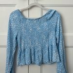 PacSun LA hearts blue floral top, size small Photo 1