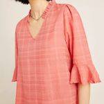Anthropologie  Dolan Left Coast Tandy Ruffle Top Coral Size XS Photo 2