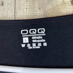 OQQ Size Large Black Compression Long Sleeve Bodysuit with Double Snap Crotch Photo 2