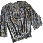 Kay Celine Blue Paisley Blouse Photo 5