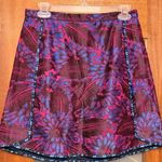 J.Crew Midnight Floral Purple/Blue Jacquard Style C5911 Skirt Mini Y2K Size 4 Photo 0