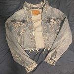 American Eagle Distressed Jean Jacket Photo 0