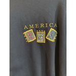 Vintage America Pullover Sweatshirt Womens 1X Long Sleeve MC Sportswear Grandma Blue Photo 1