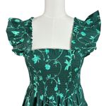 Hill House  The Ellie Nap Midi Dress Emerald Green Botanical XS Dainty Holidays Photo 8