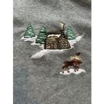 Croft & Barrow  Sport Women's Fleece Sweatshirt Moose By Cabin Appliqué Design L Photo 1