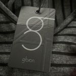 Gibson NWT  V Neck Gray & Black Striped Pullover Photo 4