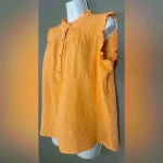 Studio West  Women's Gauge Smocked Ruffle Neck Top (297) Photo 3