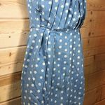 Line and Dot  Strapless Polka Dot Denim Dress Photo 2