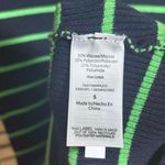 Free Assembly Green And Navy Stripe Turtle Neck Top Size Small Blue Photo 5