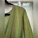 Eloquii Elements Plus Size Sage Green Mixed Print Midi Dress Peplum Size 14 NWT Photo 7