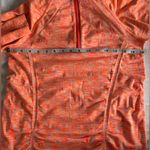 Athleta  Fastest Track Half-Zip Long Sleeve Top Heathered Orange Pullover Medium Photo 5