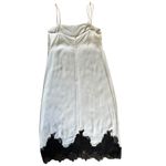 ZARA  WOMAN STUDIO DRESS WHITE SLIP LACE BLACK LACE DRESS size XS Photo 7