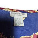 Vintage 90s Floral Paisley Print Button Photo 4